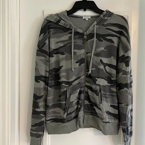 Splendid camo cotton hoodie, sz L